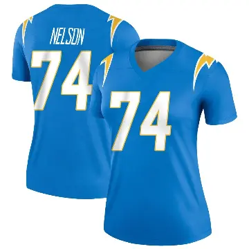 ＃74 Women's Ryan Nelson Blue Legend Los Angeles Chargers Powder Jersey