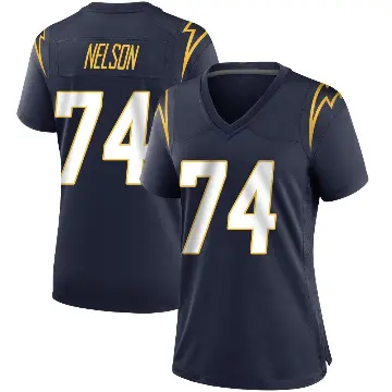 ＃74 Women's Ryan Nelson Navy Game Los Angeles Chargers Team Color Jersey