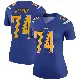 ＃74 Women's Ryan Nelson Royal Legend Los Angeles Chargers Color Rush Jersey