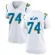 ＃74 Women's Ryan Nelson White Game Los Angeles Chargers Jersey