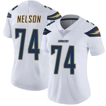 ＃74 Women's Ryan Nelson White Limited Los Angeles Chargers Vapor Untouchable Jersey
