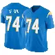 ＃74 Youth Ryan Nelson Blue Limited Los Angeles Chargers Powder Vapor F.U.S.E. Jersey