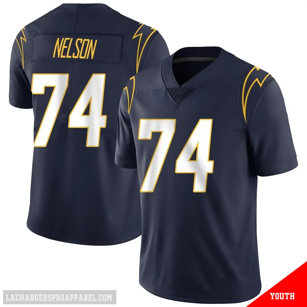 ＃74 Youth Ryan Nelson Navy Limited Los Angeles Chargers Team Color Vapor Untouchable Jersey