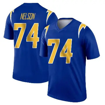 ＃74 Youth Ryan Nelson Royal Legend Los Angeles Chargers 2nd Alternate Jersey