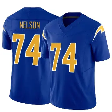 ＃74 Youth Ryan Nelson Royal Limited Los Angeles Chargers Vapor F.U.S.E. Jersey