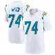 ＃74 Youth Ryan Nelson White Game Los Angeles Chargers Jersey
